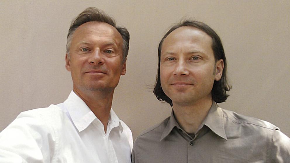 Marek Chalupa (vlevo) a Štěpán Chalupa – autoři nové budovy ČSOB