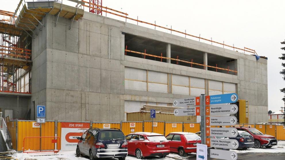 Z výstavby Centra urgentního příjmu Ústí nad Orlicí – únor 2021