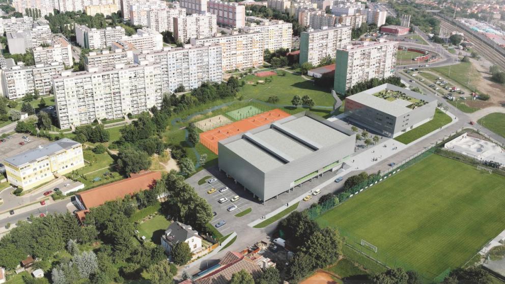 Sídliště Řepy s víceúčelovým sportovním centrem – vizualizace