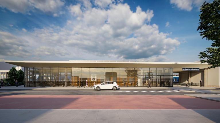 Nová výpravní budova v Radotíně roste vedle té historické